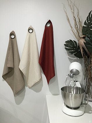 NANNA Linen Tea Towel - Blood Orange