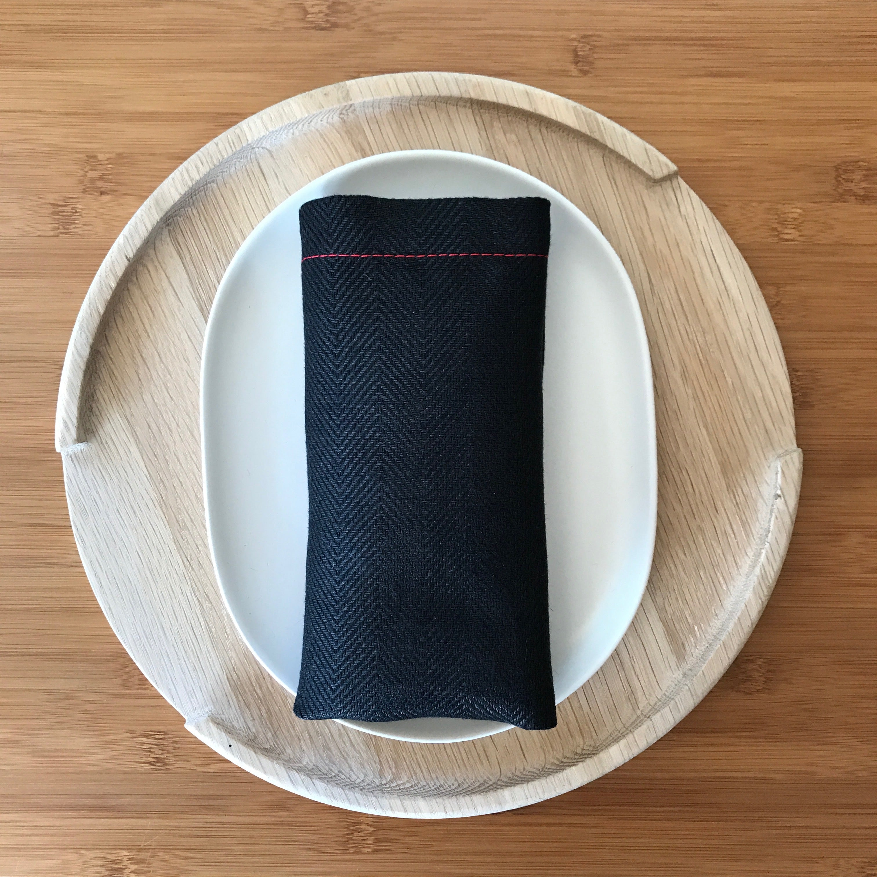 EIR Linen Black Napkin - Ebony (set of 6)