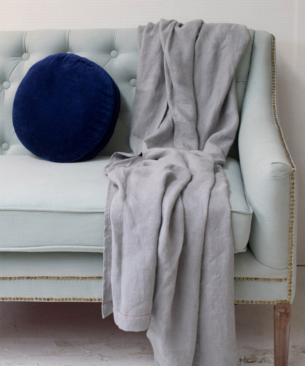 HLIN Linen Throw Blanket - Dove