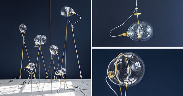 Ohad Benit Designs Lighting With Bubbles Of Glass Surrounded By A Brass Ring